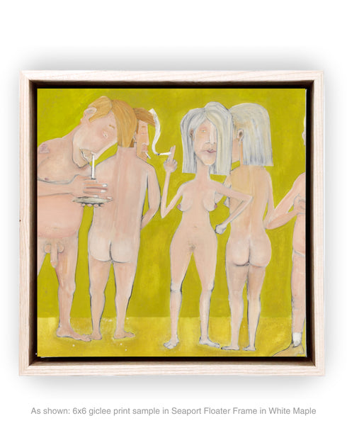 Naked People Doing Drugs | Framed Giclee Print on Canvas